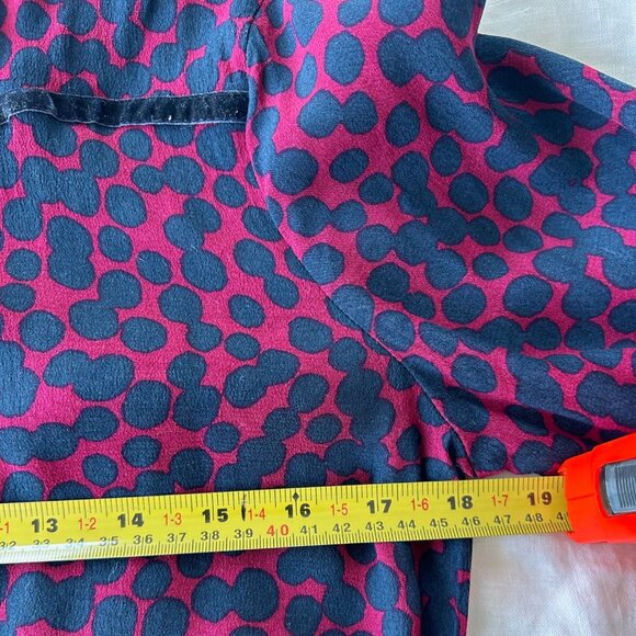 Seraphine Blue and Dark Red Dress Sz 6 - Picture 5 of 10